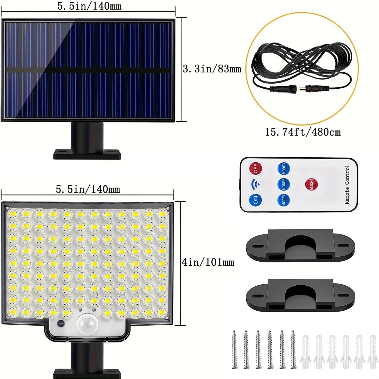 Refletor Solar de Parede Boose para Jardim 4 Modos de Funcionamento